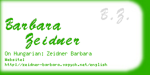 barbara zeidner business card